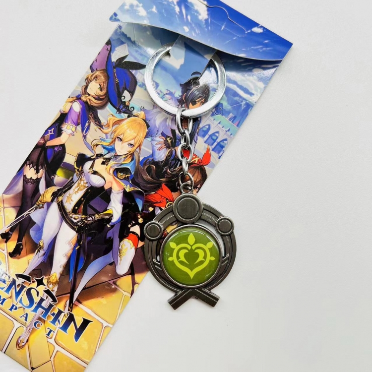 Genshin Impact Anime peripheral metal keychain pendant  5531 price for 5 pcs