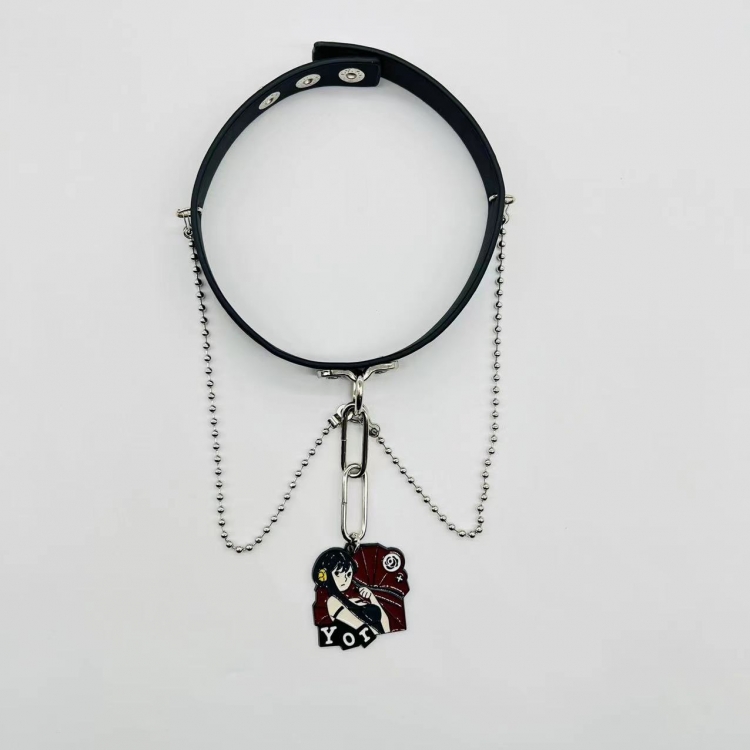 SPY×FAMILY Anime Peripheral Leather Necklace Collar Neck Strap  135