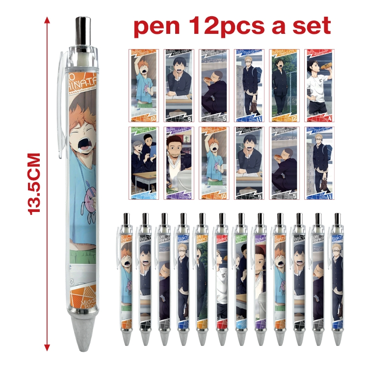 Haikyuu!! anime peripheral student ballpoint pen a set of 12