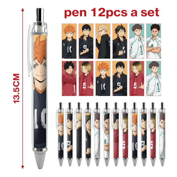 Haikyuu!! anime peripheral student ballpoint pen a set of 12