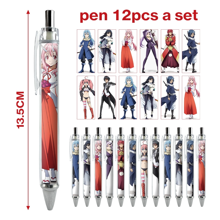 That Time I Got Slim anime peripheral student ballpoint pen a set of 12