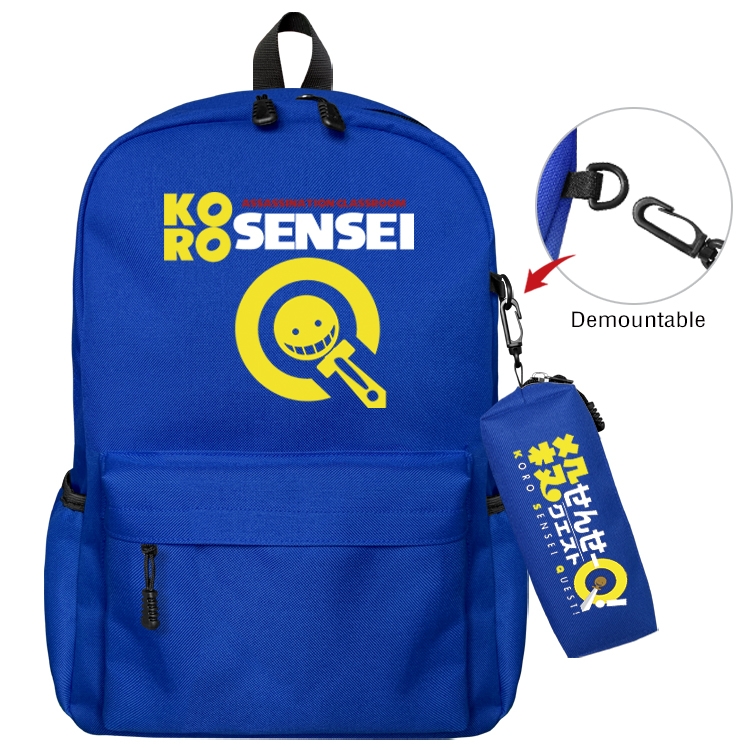  Ansatsu Kyoushitsu Assassination Classroom Anime Backpack School Bag  Small Pencil Case Set 43X35X12CM