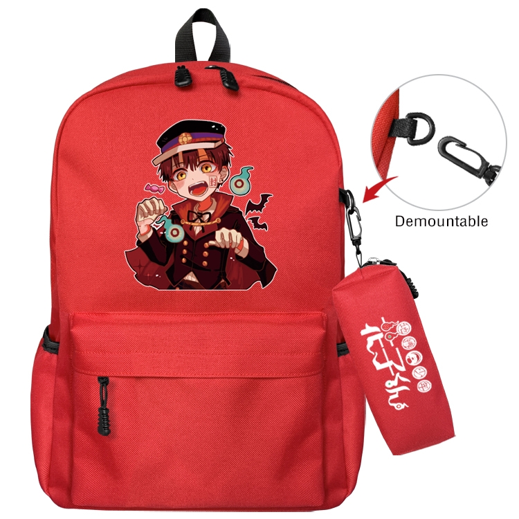 Toilet-bound Hanako-kun Anime Backpack School Bag  Small Pencil Case Set 43X35X12CM