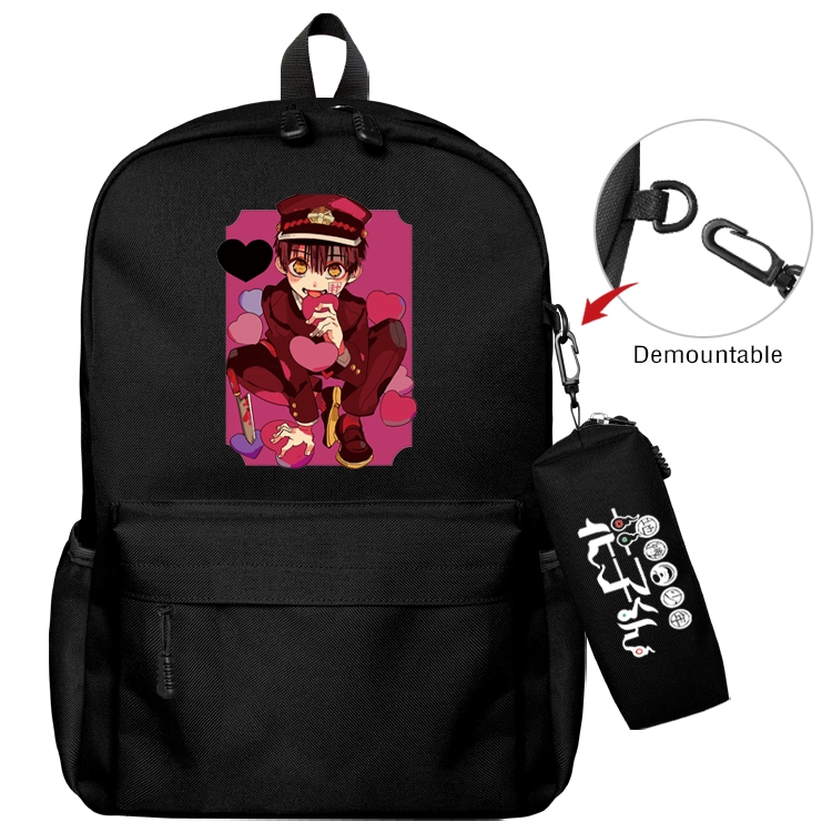 Toilet-bound Hanako-kun Anime Backpack School Bag  Small Pencil Case Set 43X35X12CM