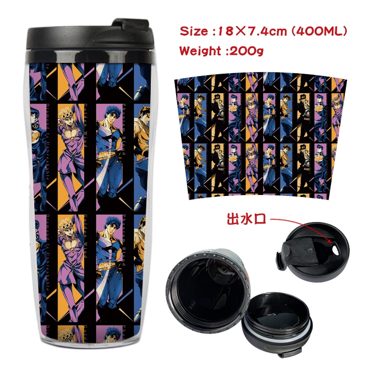 JoJos Bizarre Adventure Anime Starbucks Leakproof Insulated Cup 18X7.4CM 400ML