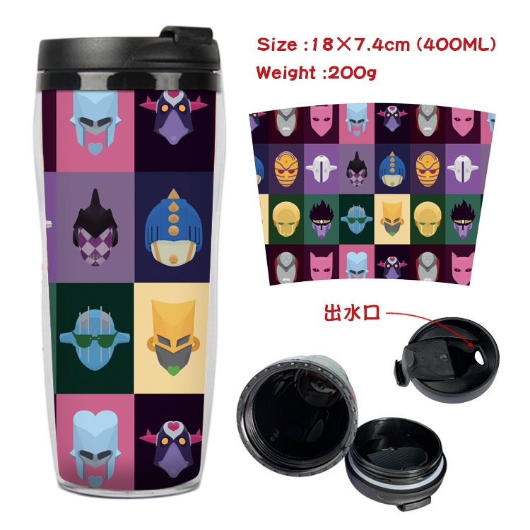 JoJos Bizarre Adventure Anime Starbucks Leakproof Insulated Cup 18X7.4CM 400ML