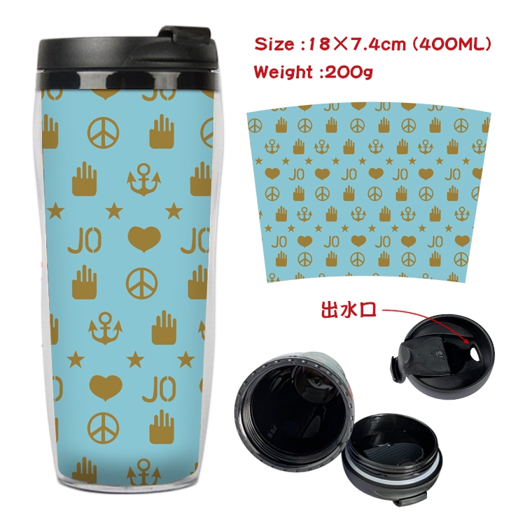 JoJos Bizarre Adventure Anime Starbucks Leakproof Insulated Cup 18X7.4CM 400ML