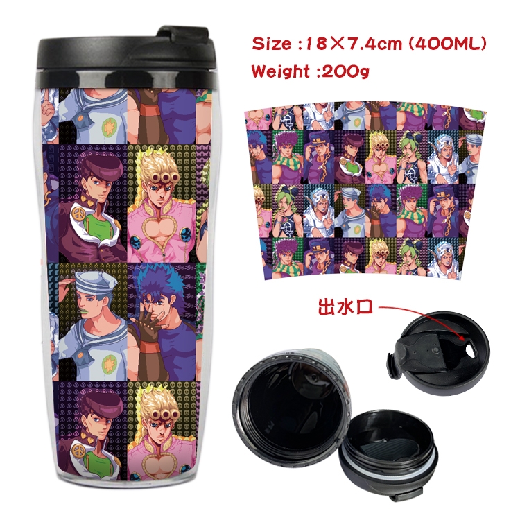 JoJos Bizarre Adventure Anime Starbucks Leakproof Insulated Cup 18X7.4CM 400ML