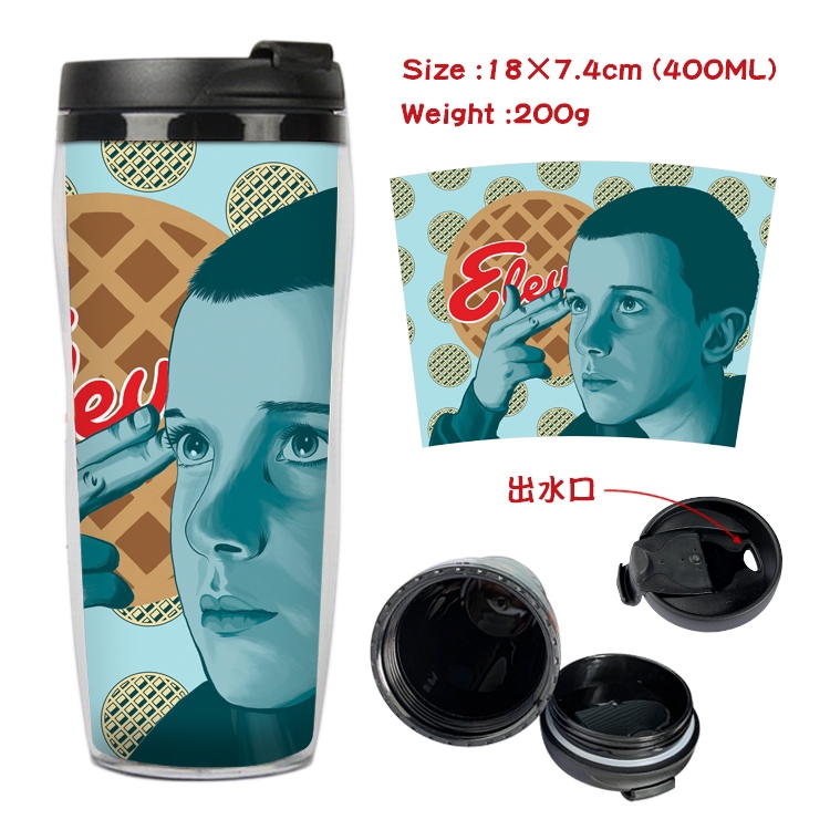 Stranger Things Anime Starbucks Leakproof Insulated Cup 18X7.4CM 400ML
