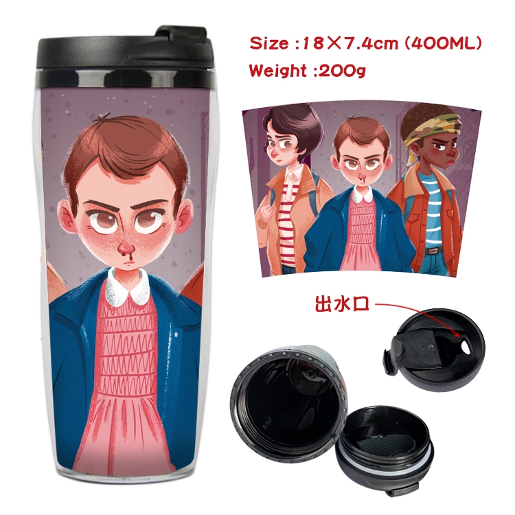 Stranger Things Anime Starbucks Leakproof Insulated Cup 18X7.4CM 400ML