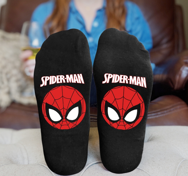 Super hero Anime Knitted Print Socks Adult One Size Tube Height 15cm 7A