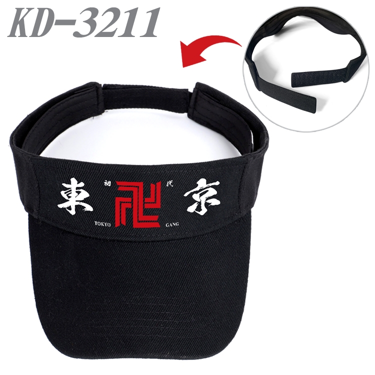 Tokyo Revengers Anime Peripheral Empty Top sun hat Visor Hat Hat circumference 55-60cm KD-3211A