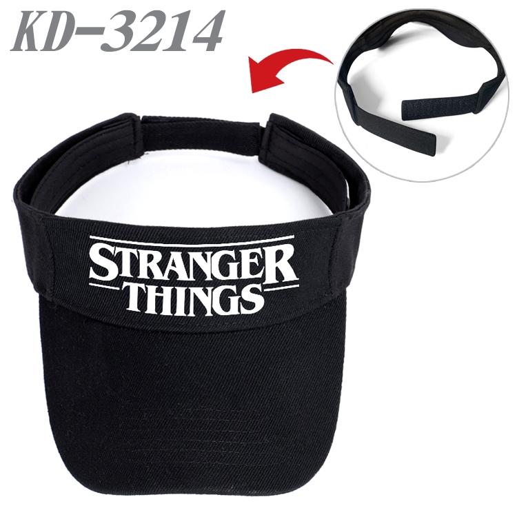 Stranger Things Anime Peripheral Empty Top sun hat Visor Hat Hat circumference 55-60cm KD-3214A