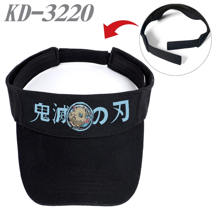 Demon Slayer Kimets Anime Peripheral Empty Top sun hat Visor Hat Hat circumference 55-60cm KD-3220A