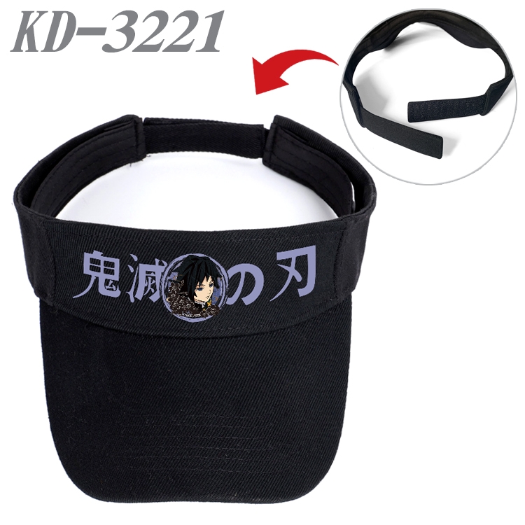 Demon Slayer Kimets Anime Peripheral Empty Top sun hat Visor Hat Hat circumference 55-60cm KD-3221A