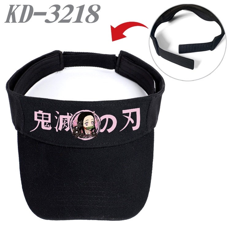 Demon Slayer Kimets Anime Peripheral Empty Top sun hat Visor Hat Hat circumference 55-60cm KD-3218A