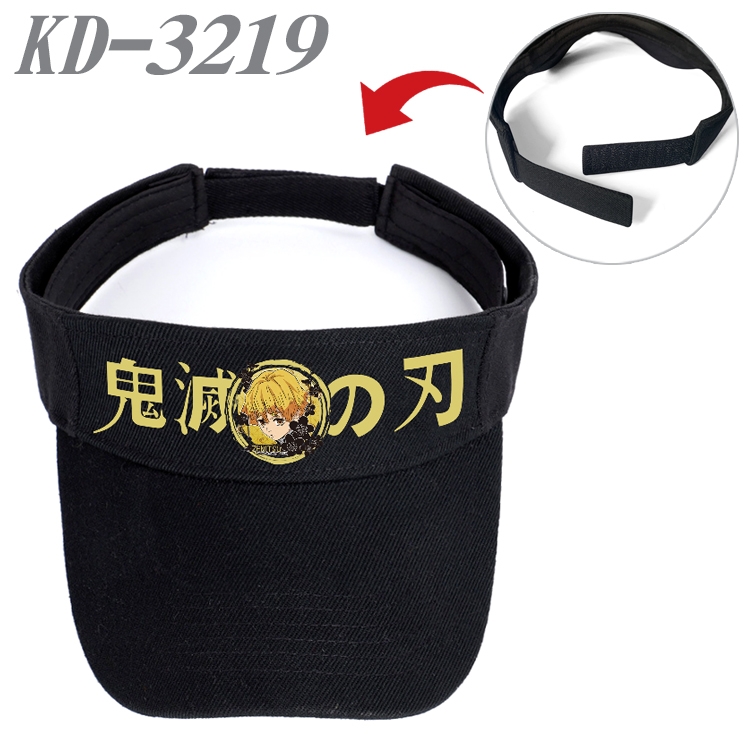 Demon Slayer Kimets Anime Peripheral Empty Top sun hat Visor Hat Hat circumference 55-60cm KD-3219A