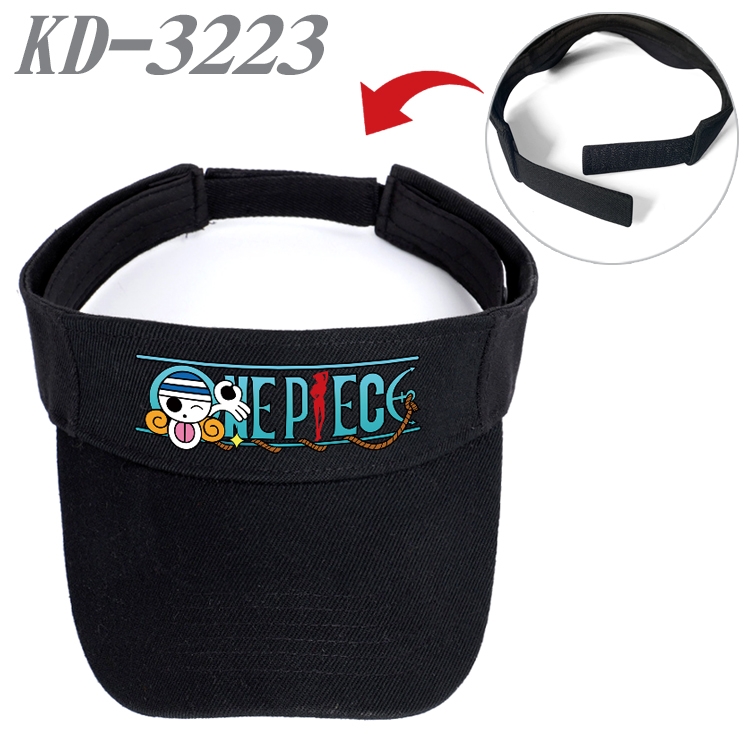 One Piece Anime Peripheral Empty Top sun hat Visor Hat Hat circumference 55-60cm  KD-3223A