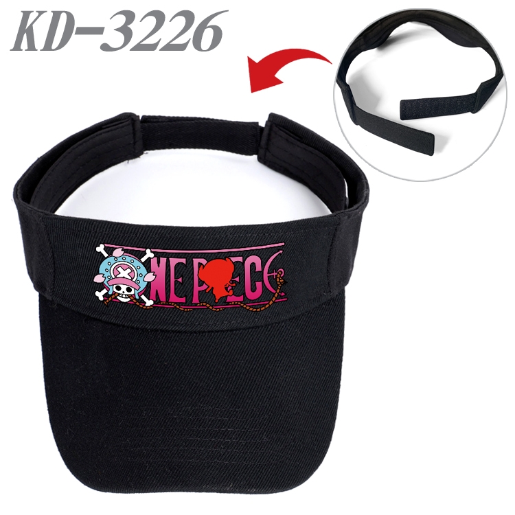 One Piece Anime Peripheral Empty Top sun hat Visor Hat Hat circumference 55-60cm KD-3226A