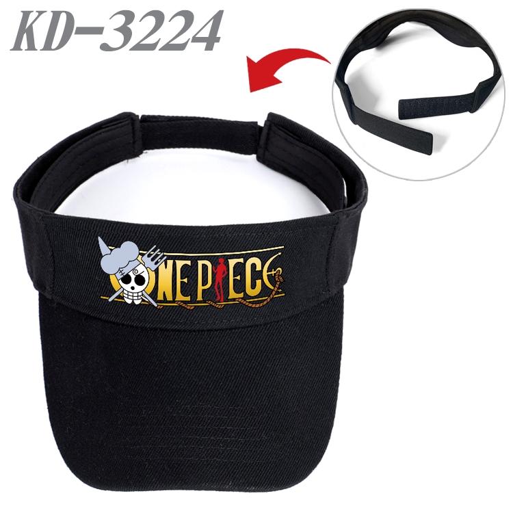 One Piece Anime Peripheral Empty Top sun hat Visor Hat Hat circumference 55-60cm  KD-3224A