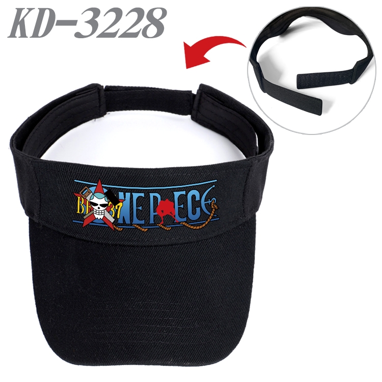 One Piece Anime Peripheral Empty Top sun hat Visor Hat Hat circumference 55-60cm  KD-3228A