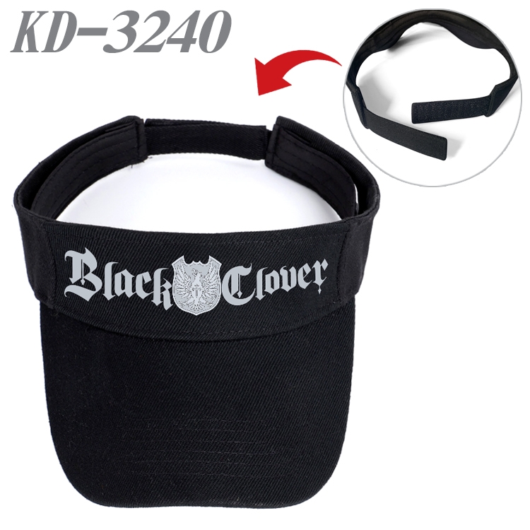 black clover Anime Peripheral Empty Top sun hat Visor Hat Hat circumference 55-60cm  KD-3240A