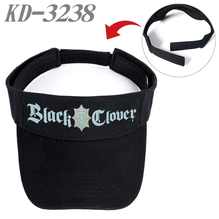 black clover Anime Peripheral Empty Top sun hat Visor Hat Hat circumference 55-60cm KD-3238A