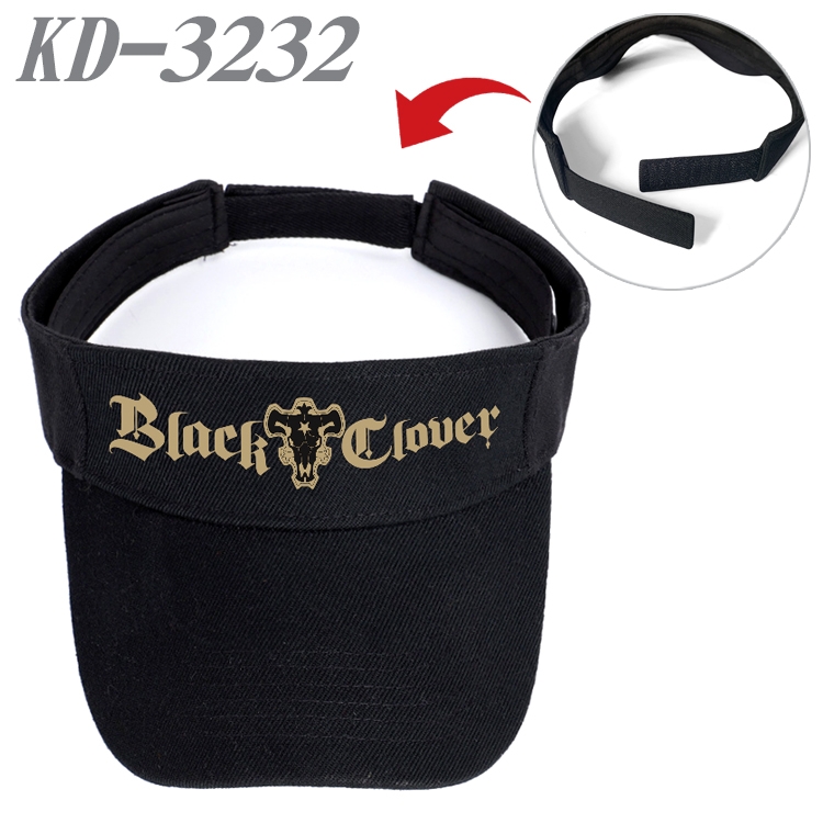 black clover Anime Peripheral Empty Top sun hat Visor Hat Hat circumference 55-60cm KD-3232A