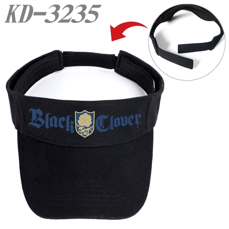 black clover Anime Peripheral Empty Top sun hat Visor Hat Hat circumference 55-60cm  KD-3235A