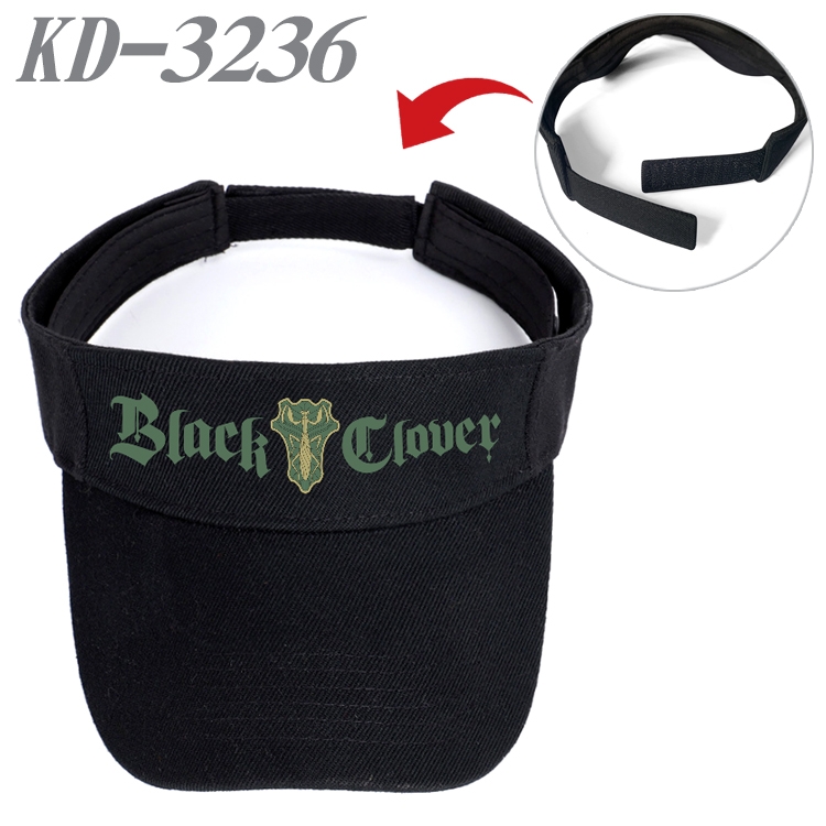 black clover Anime Peripheral Empty Top sun hat Visor Hat Hat circumference 55-60cm KD-3236A
