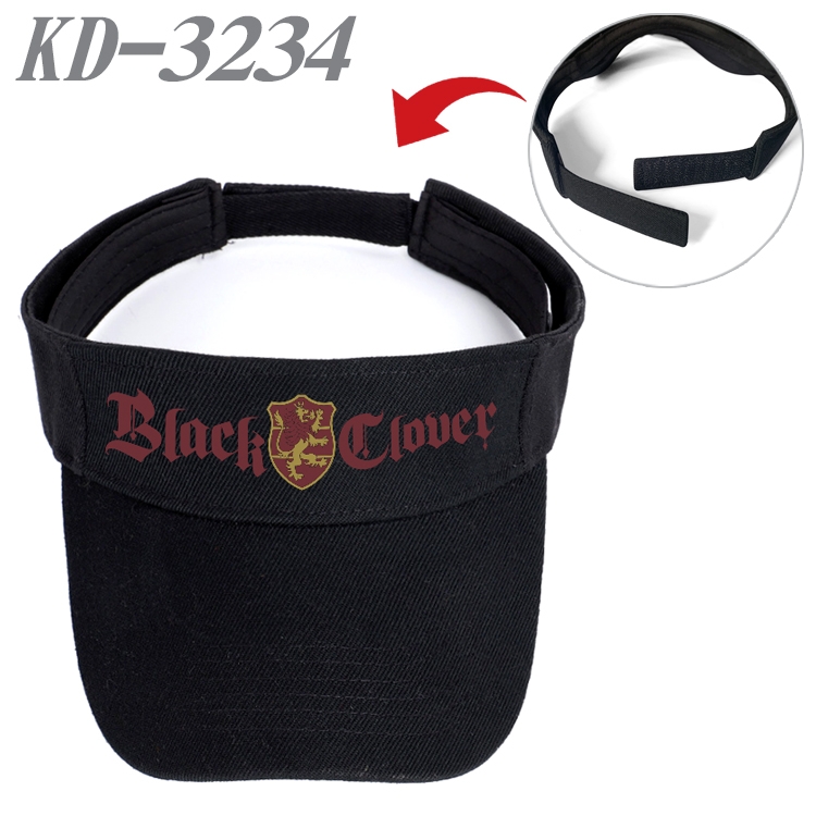 black clover Anime Peripheral Empty Top sun hat Visor Hat Hat circumference 55-60cm  KD-3234A