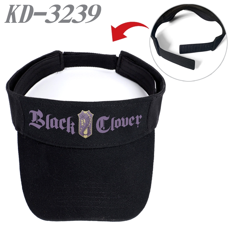 black clover Anime Peripheral Empty Top sun hat Visor Hat Hat circumference 55-60cm  KD-3239A
