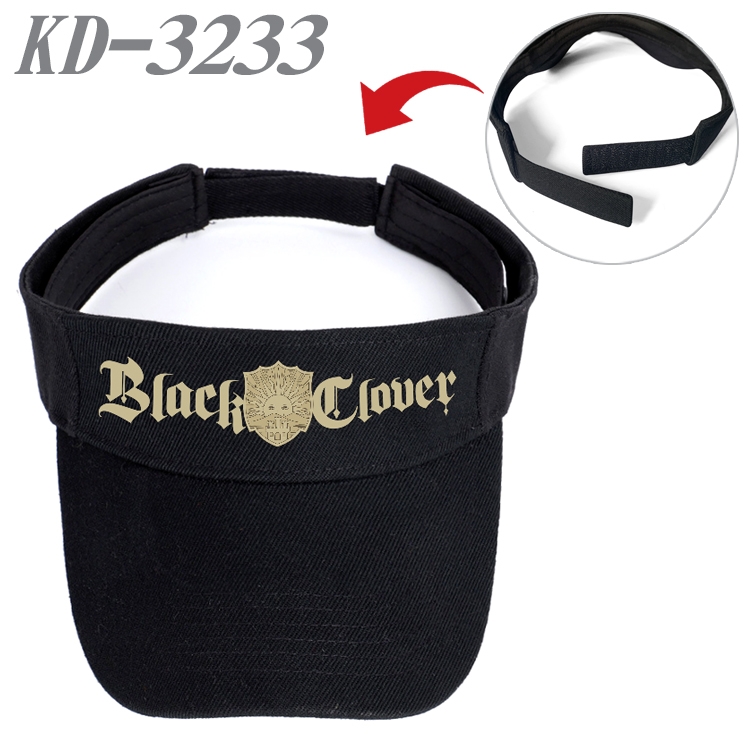 black clover Anime Peripheral Empty Top sun hat Visor Hat Hat circumference 55-60cm  KD-3233A