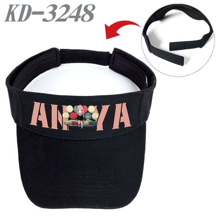 SPY×FAMILY Anime Peripheral Empty Top sun hat Visor Hat Hat circumference 55-60cm  KD-3248A