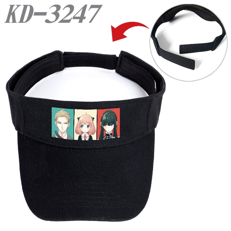 SPY×FAMILY Anime Peripheral Empty Top sun hat Visor Hat Hat circumference 55-60cm KD-3247A