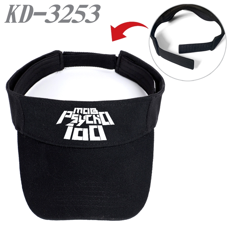 Mob Psycho 100 Anime Peripheral Empty Top sun hat Visor Hat Hat circumference 55-60cm  KD-3253A