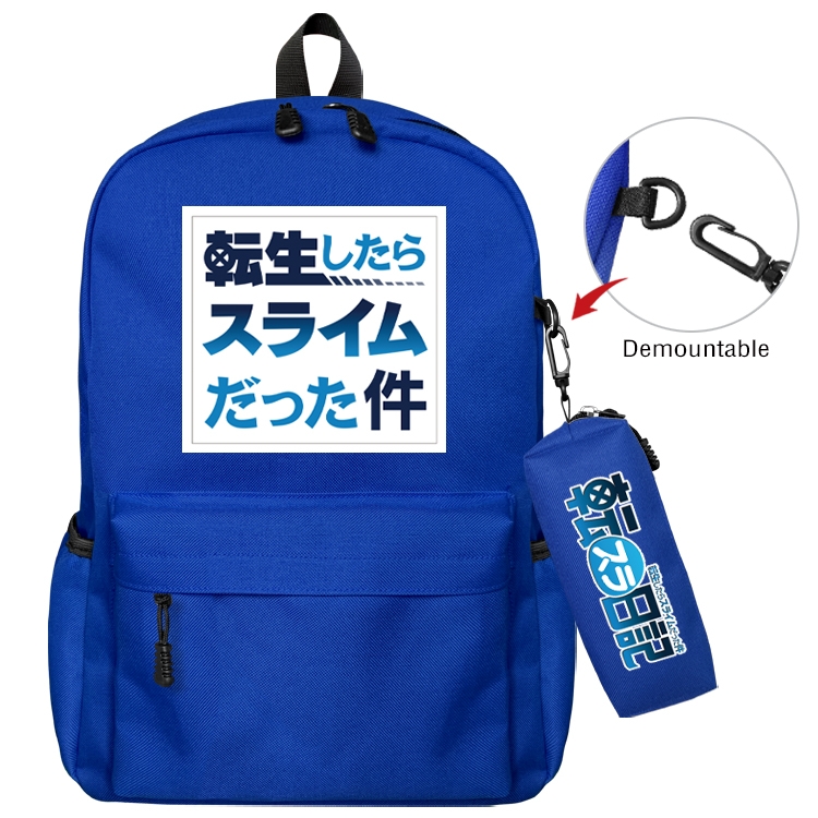 That Time I Got Slim Anime Backpack School Bag  Small Pencil Case Set 43X35X12CM