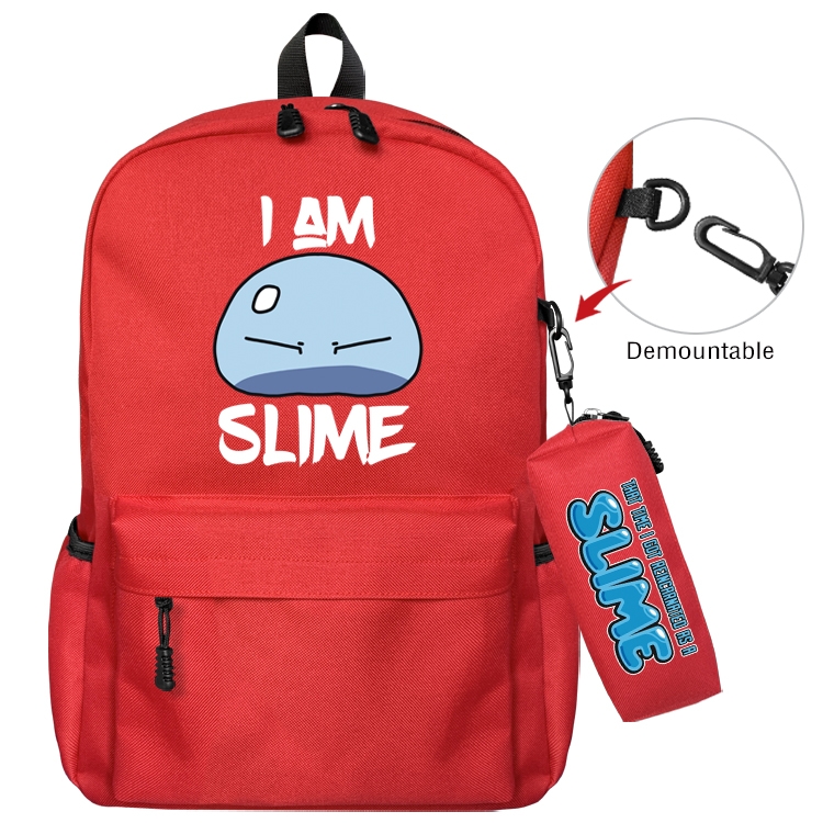 That Time I Got Slim Anime Backpack School Bag  Small Pencil Case Set 43X35X12CM