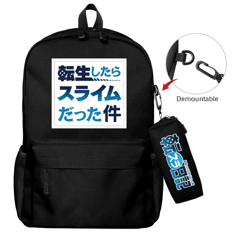 That Time I Got Slim Anime Backpack School Bag  Small Pencil Case Set 43X35X12CM