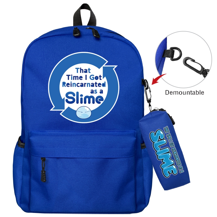 That Time I Got Slim Anime Backpack School Bag  Small Pencil Case Set 43X35X12CM