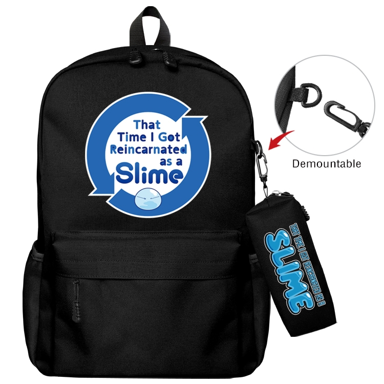 That Time I Got Slim Anime Backpack School Bag  Small Pencil Case Set 43X35X12CM