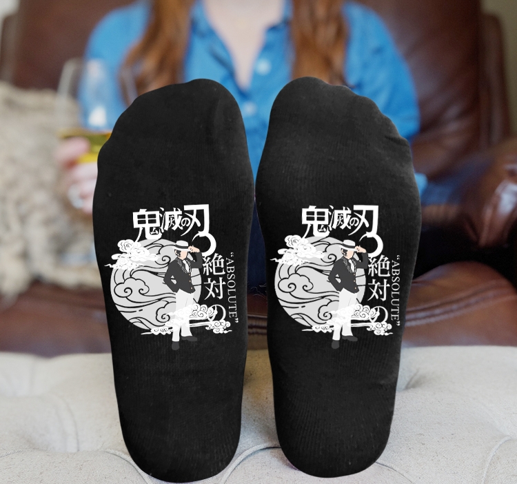 Demon Slayer Kimets Anime Knitted Print Socks Adult One Size Tube Height 15cm 7A