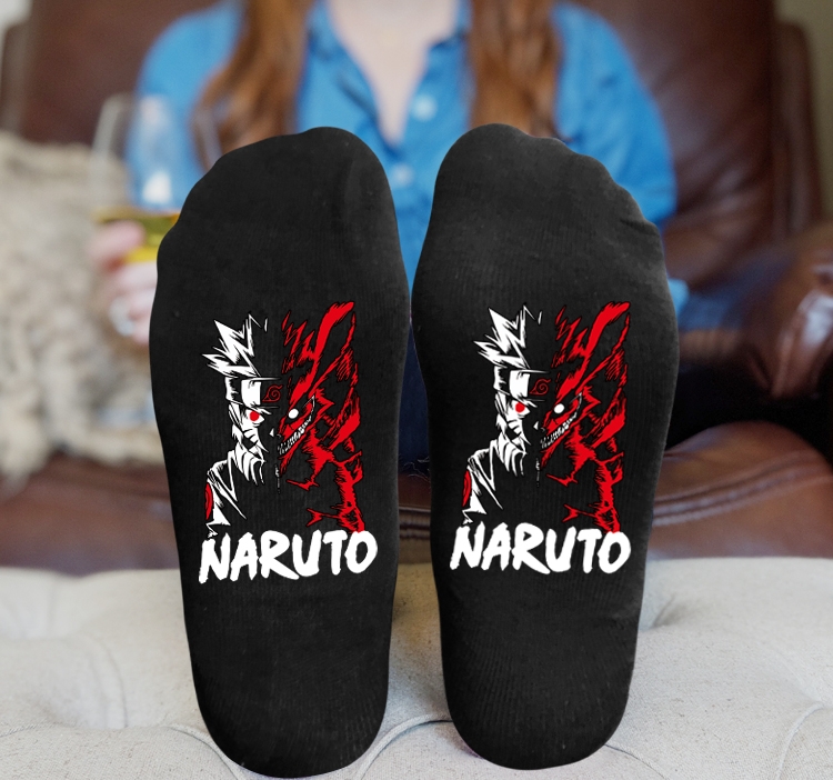 Naruto Anime Knitted Print Socks Adult One Size Tube Height 15cm 9A