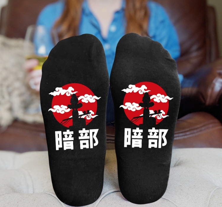 Naruto Anime Knitted Print Socks Adult One Size Tube Height 15cm 2A