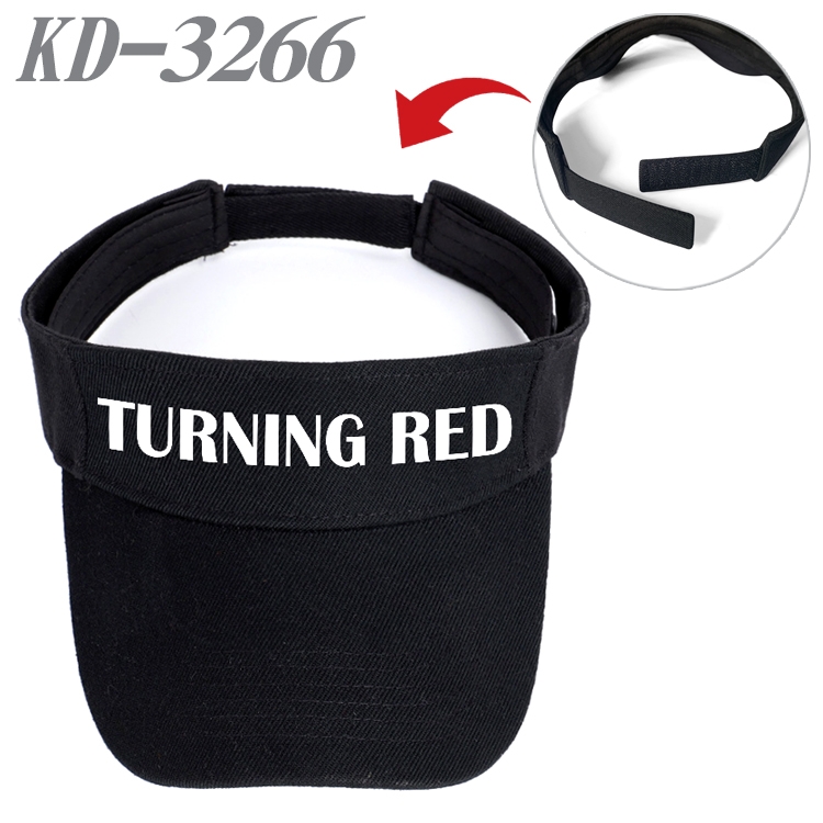 Turning Red Anime Peripheral Empty Top sun hat Visor Hat Hat circumference 55-60cm KD-3266A