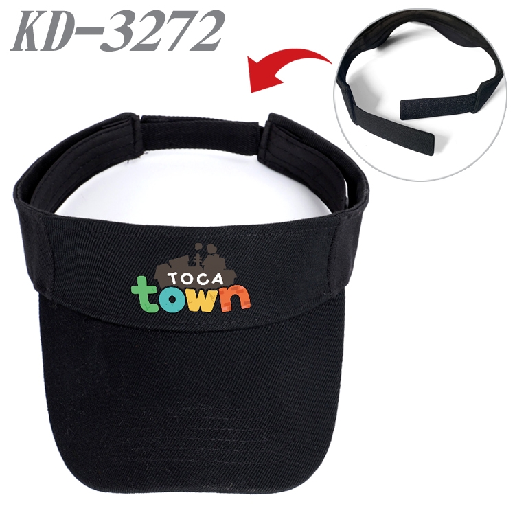 toca life world  Anime Peripheral Empty Top sun hat Visor Hat Hat circumference 55-60cm KD-3272A