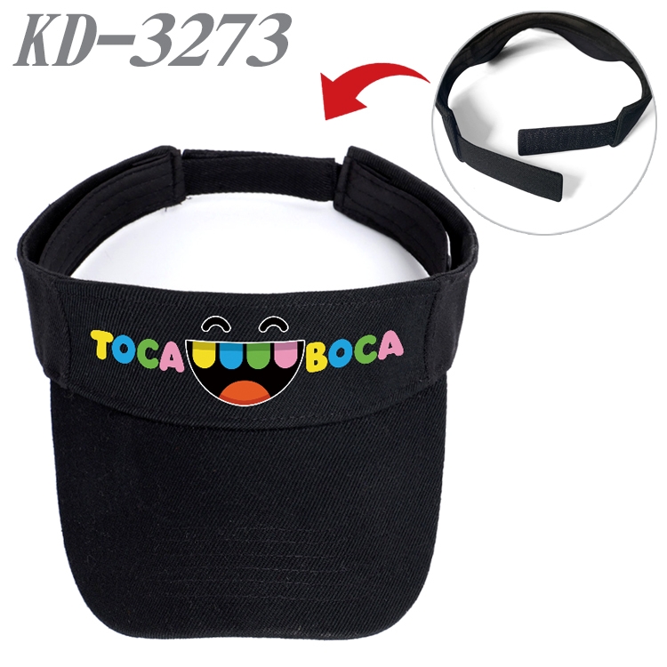 toca life world  Anime Peripheral Empty Top sun hat Visor Hat Hat circumference 55-60cm KD-3273A