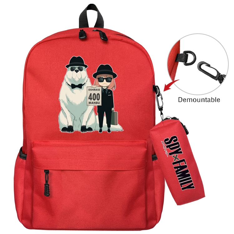 SPY×FAMILY Anime Backpack School Bag  Small Pencil Case Set 43X35X12CM