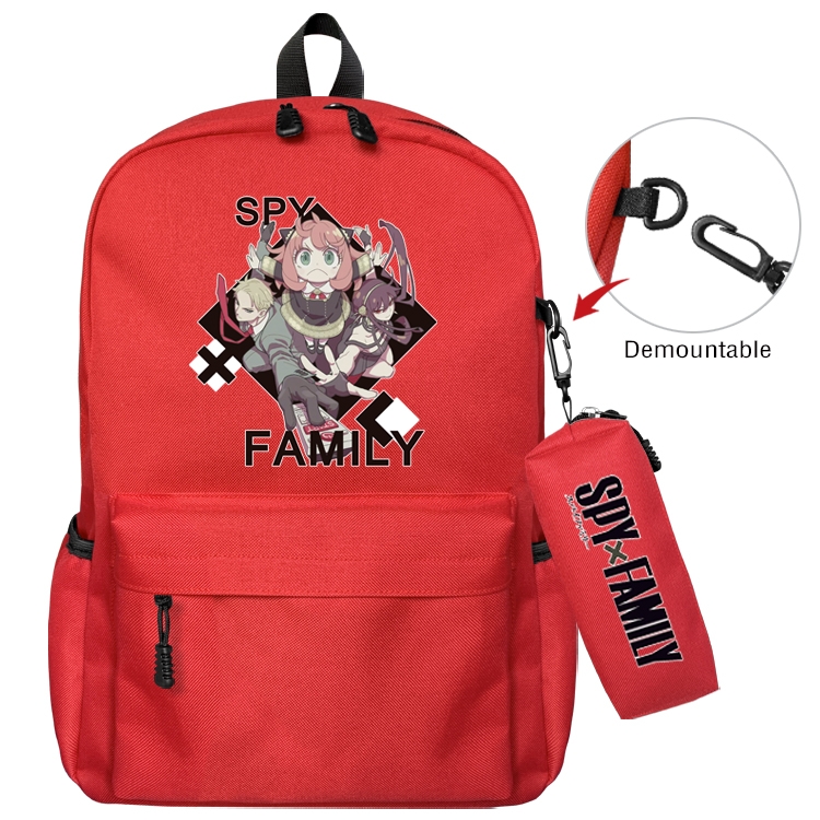 SPY×FAMILY Anime Backpack School Bag  Small Pencil Case Set 43X35X12CM