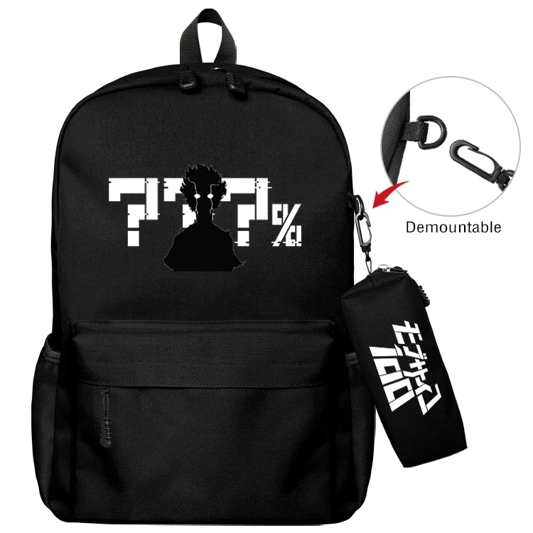 Mob Psycho 100 Anime Backpack School Bag  Small Pencil Case Set 43X35X12CM